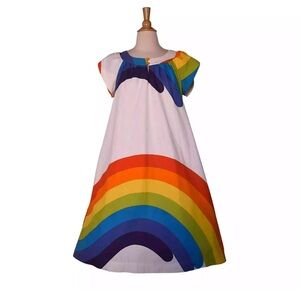 Waltah Clarke’s vintage rainbow cotton dress